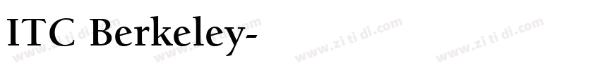 ITC Berkeley字体转换